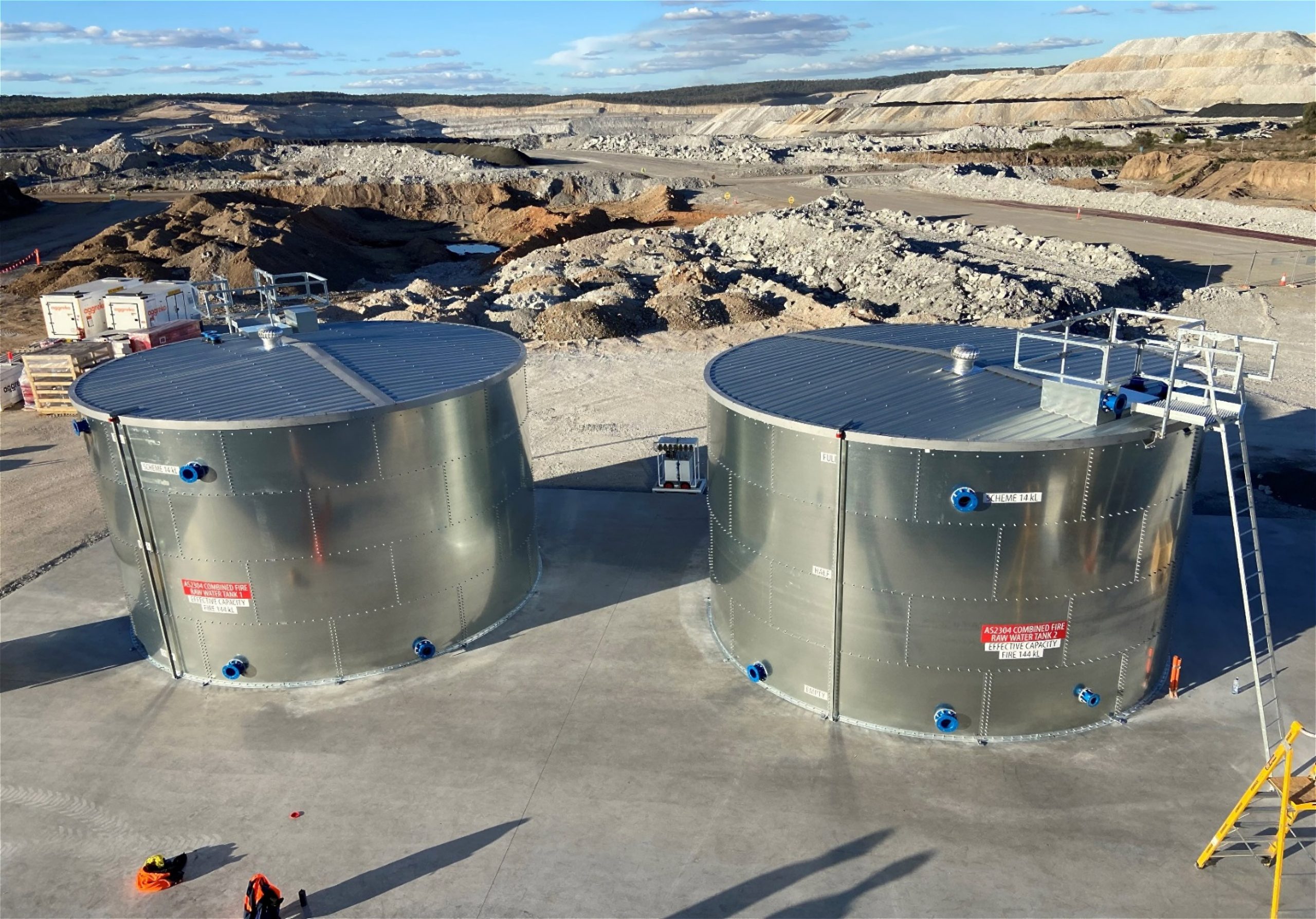 Kingspan Flat Panel Steel Liner Tanks Mine Site
