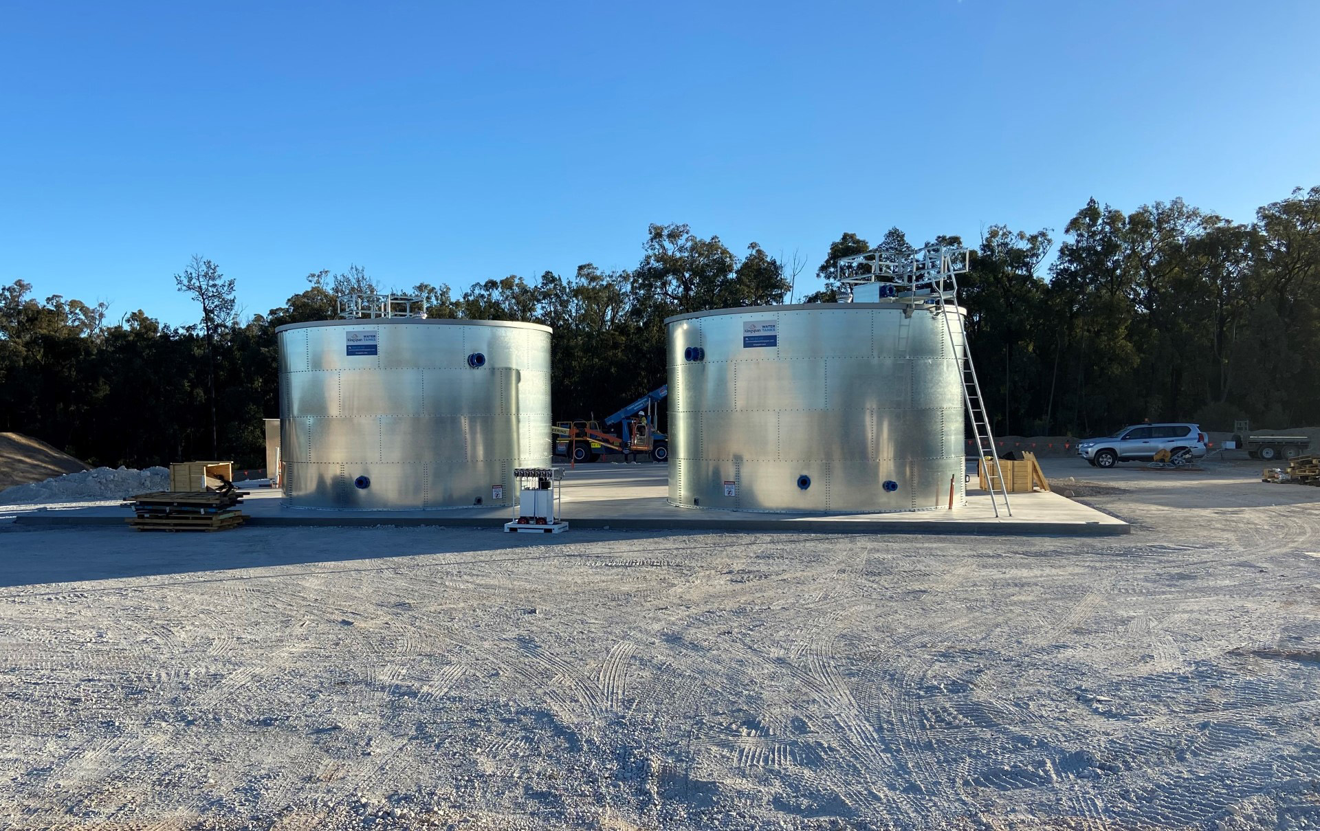 Kingspan Flat Panel Steel Liner Tanks On Site 2