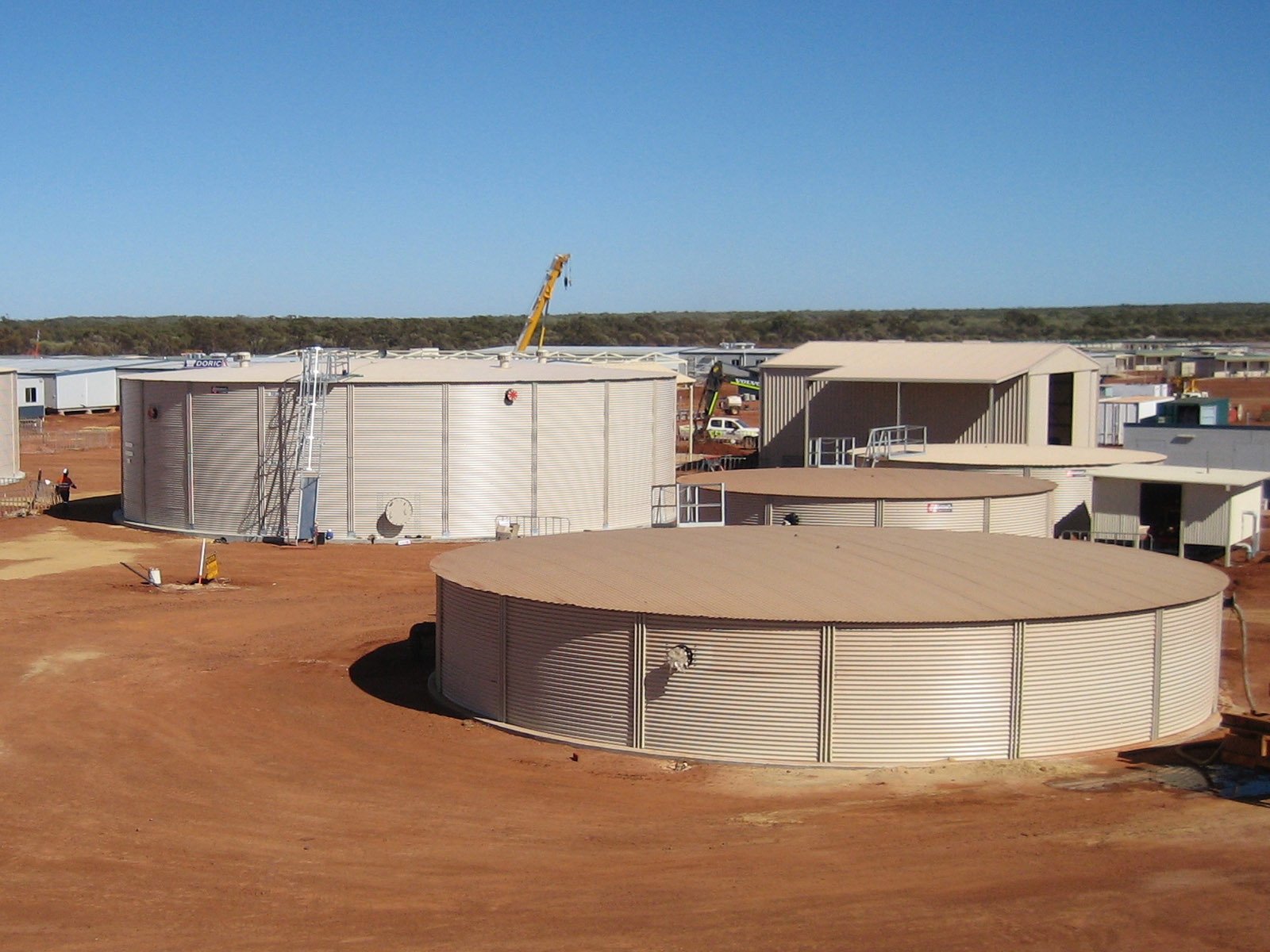 Rhino Steel Liner Tank on Mining Site